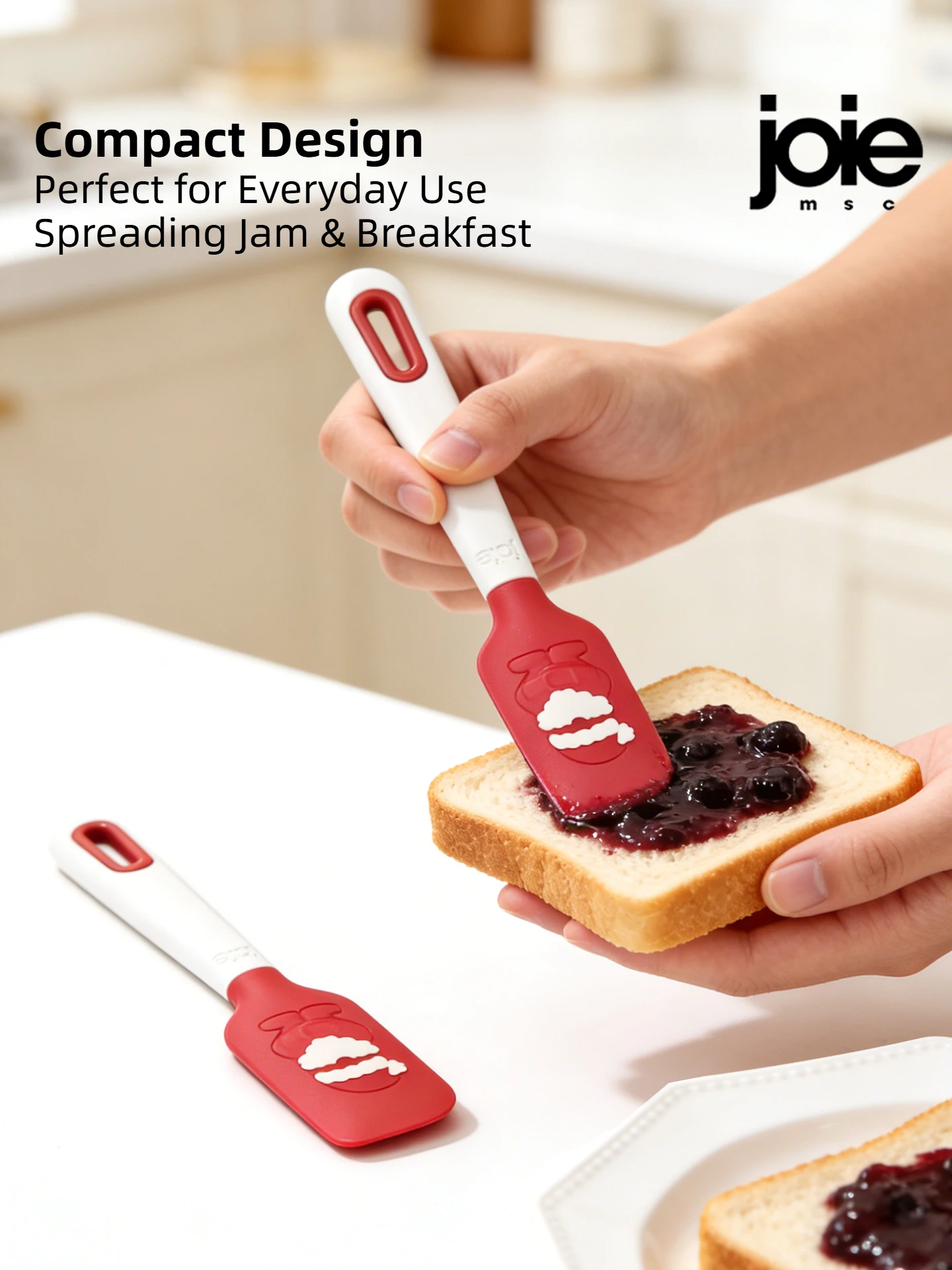 Joie Mini Silicone Spatula Small Food Grade Heat Resistant Baking Scraper for Jam Cream Butter Icing Kitchen Utensil Tool