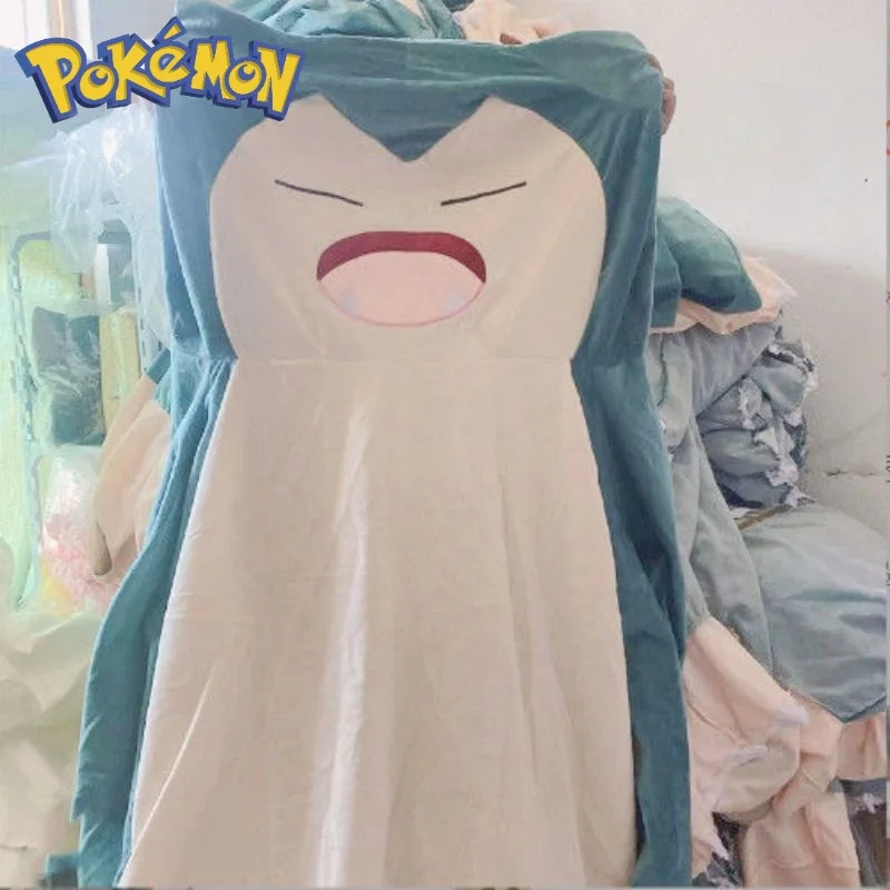 

Плюшевый кожаный чехол Snorlax, супер большой размер, Покемон, аниме, плюшевая кукла, детские плюшевые игрушки, кавайная подушка без наполнения, праздничный подарок