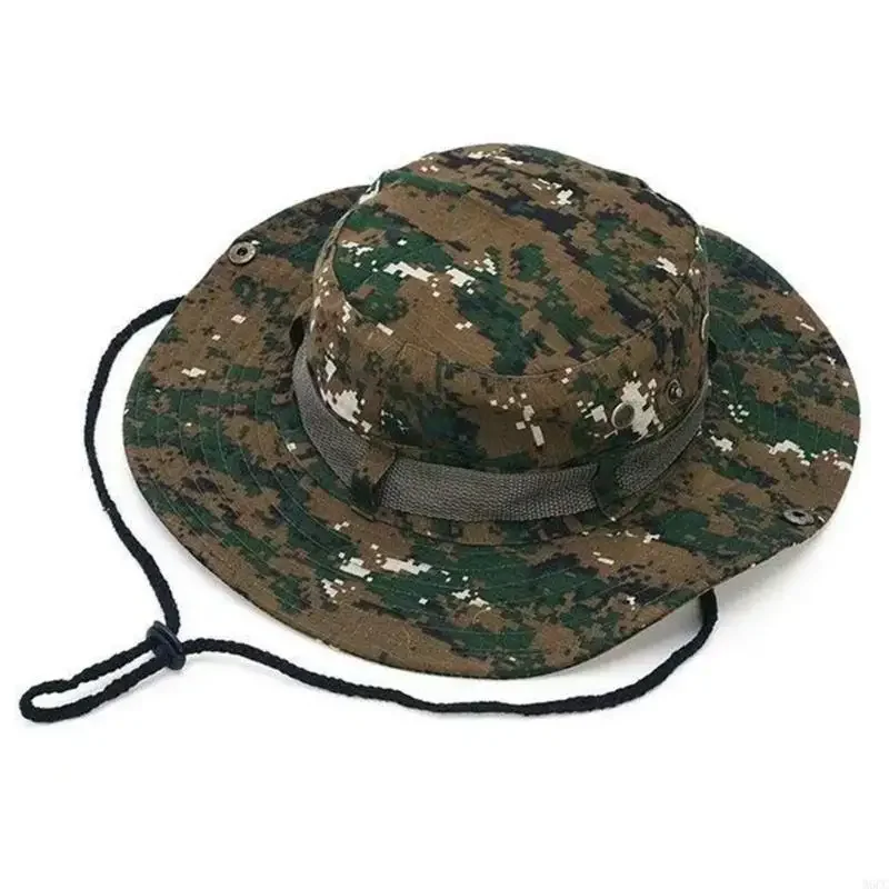 M6CC Outdoor Fisherman Hat Sunshade Camouflage Colour Breathable Sun Hat for Men