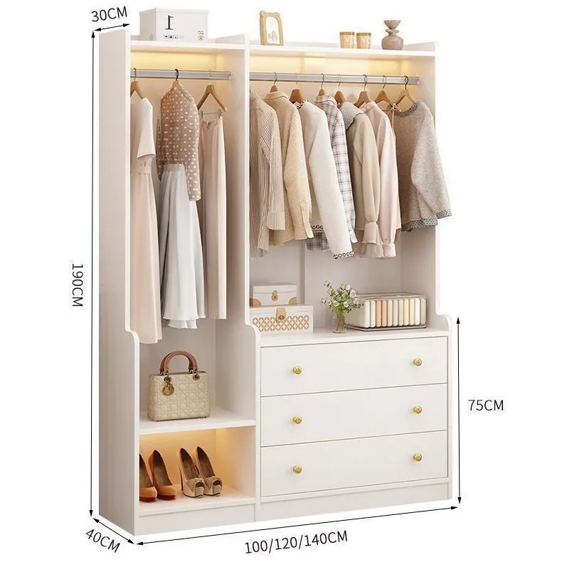 رف معطف قابل للتخصيص، صندوق، خزانة تخزين ملابس منزلية عمودية مدمجة من الأرض إلى السقف