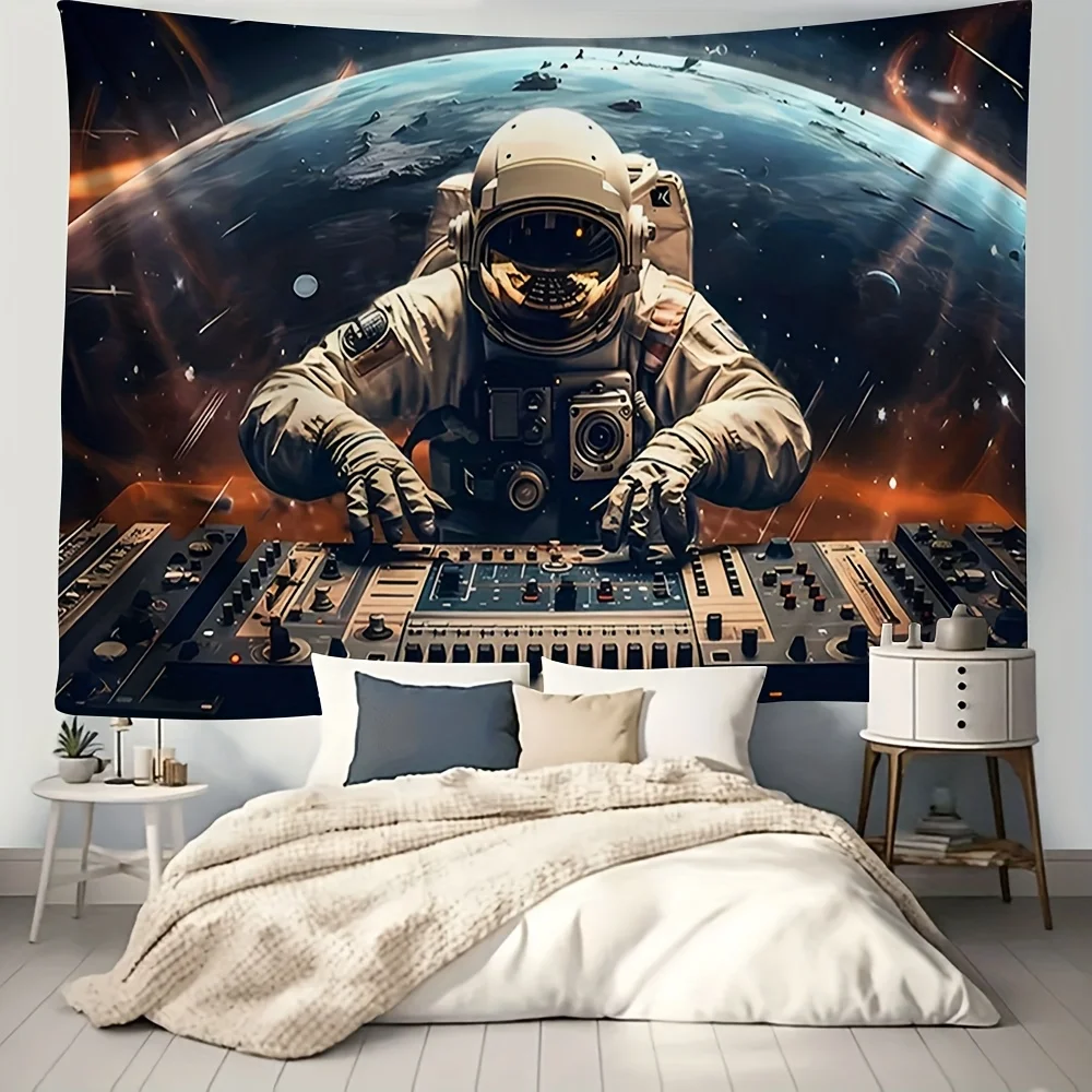 Ultra HD Astronaut Space Tapestry Wall Decor Sci-Fi Cosmic Galaxy Earth Control Panel Art Museum Quality 180x280cm Home Decorati