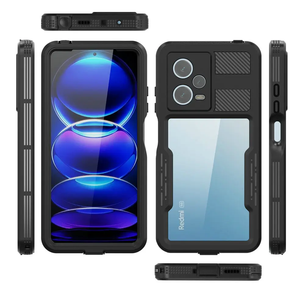 For Redmi Note 12 Pro 5G 2023 Waterproof Case IP68 360 Protect for Xiaomi Redmi Note 12 Case Phone Note12 12Pro Shockproof Cover