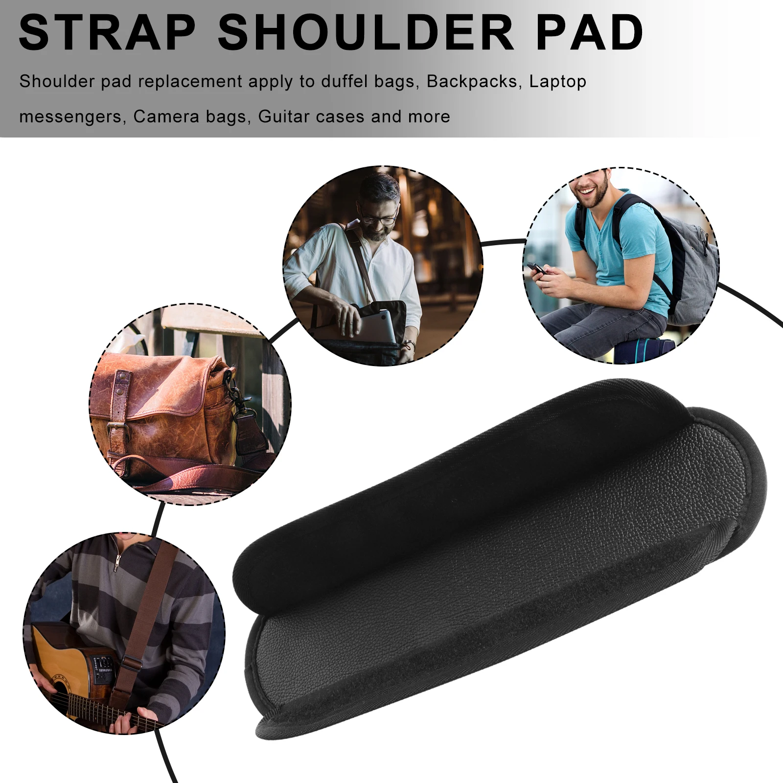 

Backpack Shoulder Pad EVA Oxford Cloth Removable Adjustable Strap Cushion Replacement for Bags Laptops Guitars Camera Cases