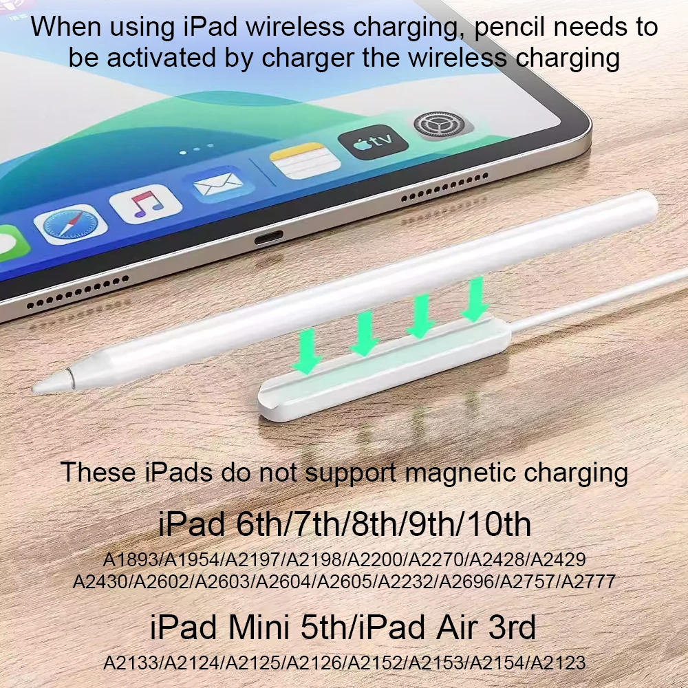 Per Apple Pencil Ricarica wireless Palm Rejection Stylus Pen per iPad Air 4 5 Pro 11 12.9 Mini 6 Accessori per iPad Pencil