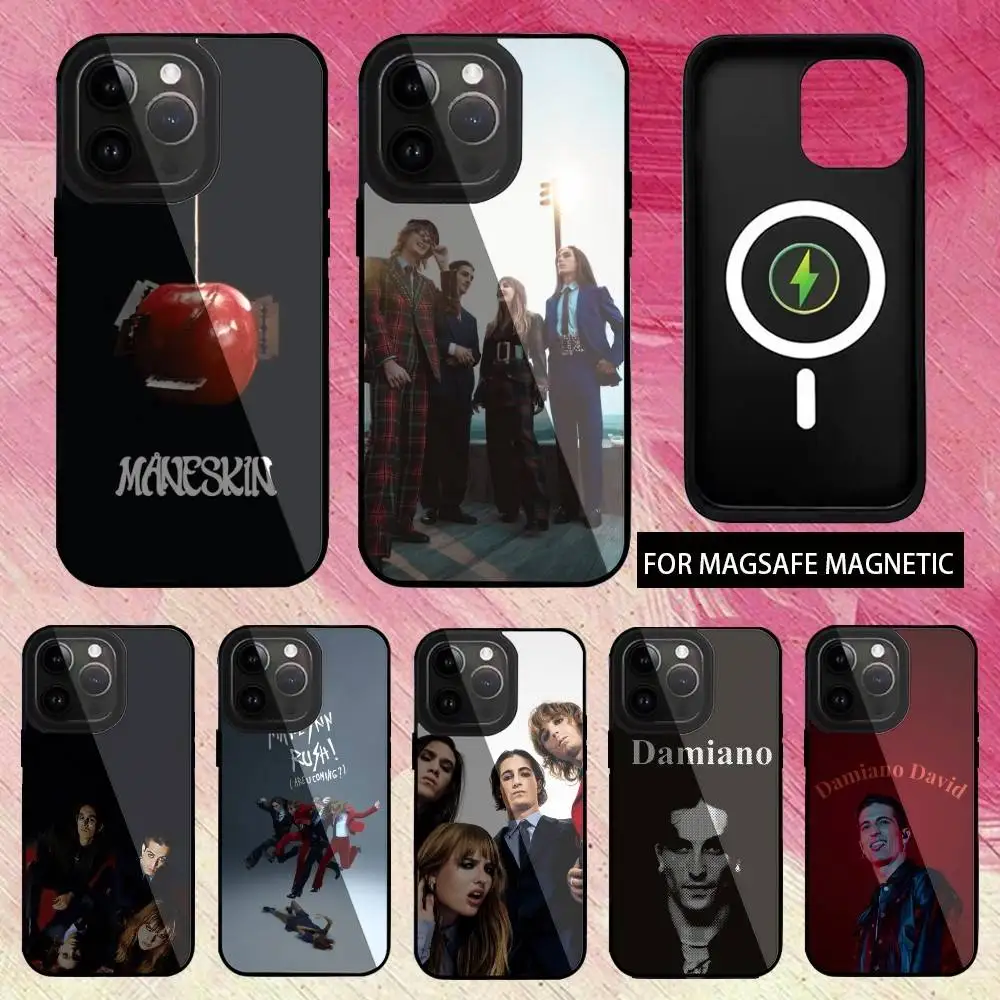 

D-Damiano D-David M-Maneskin-es Phone Case For iPhone17,16,15,14,13,12,11 Plus,Pro Magnetic with Magsafe Wireless Charging