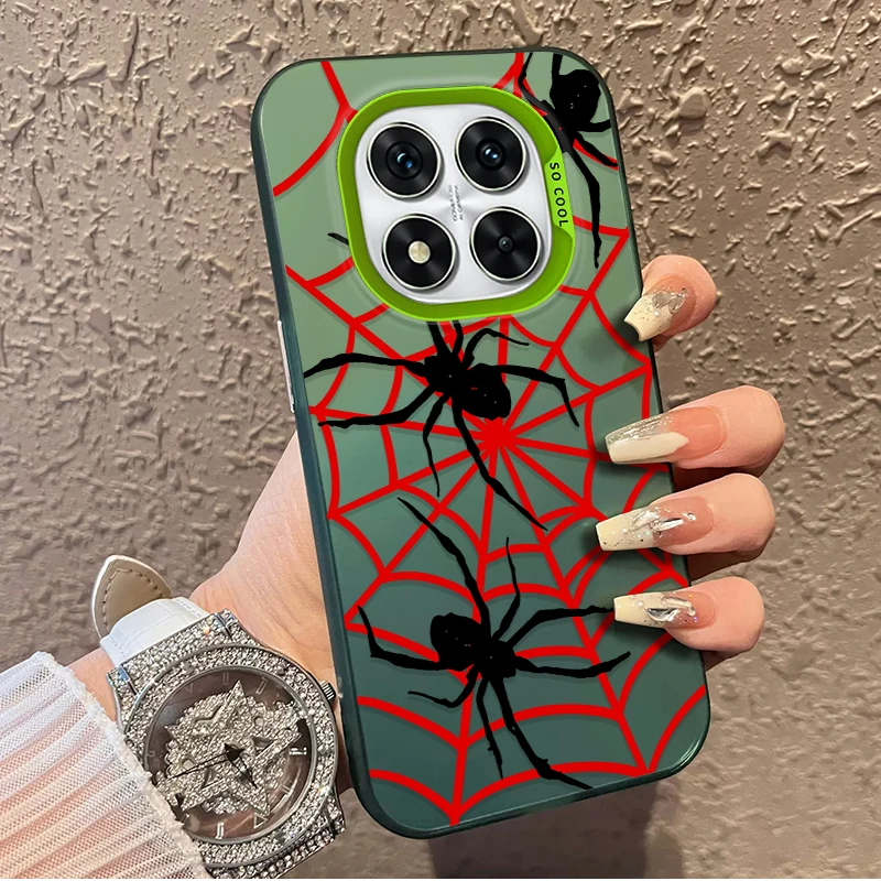Bat Spider Frosted Case for Xiaomi Redmi Note 14 13 12 10 Pro Plus 11S 14C 13C 12C 9C 11S K70 K60 A2 A1 Turbo 4 Acrylic Cover