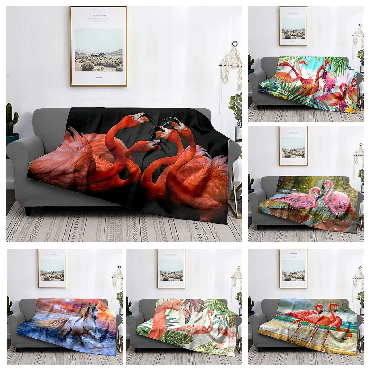 Home decoration plush Sofa blanket Colorful Animal  Bedspread on the bed anime fluffy soft blankets thick blanket for winte