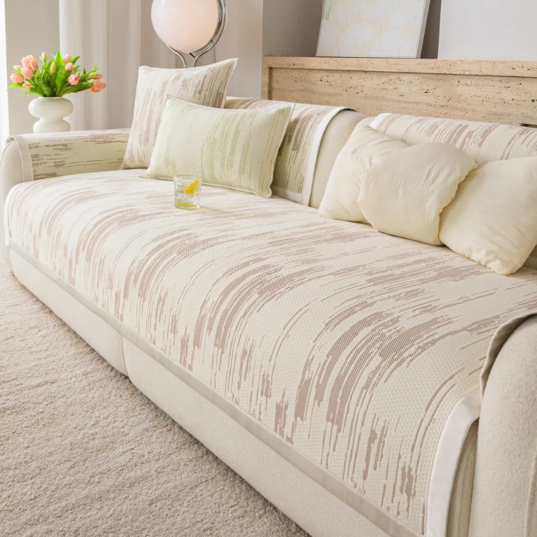 Summer Cooling Fabric Sofa Cover Universal Non-Slip Living Room Couch Slipcover Cool Feeling Sofa Towel Mat