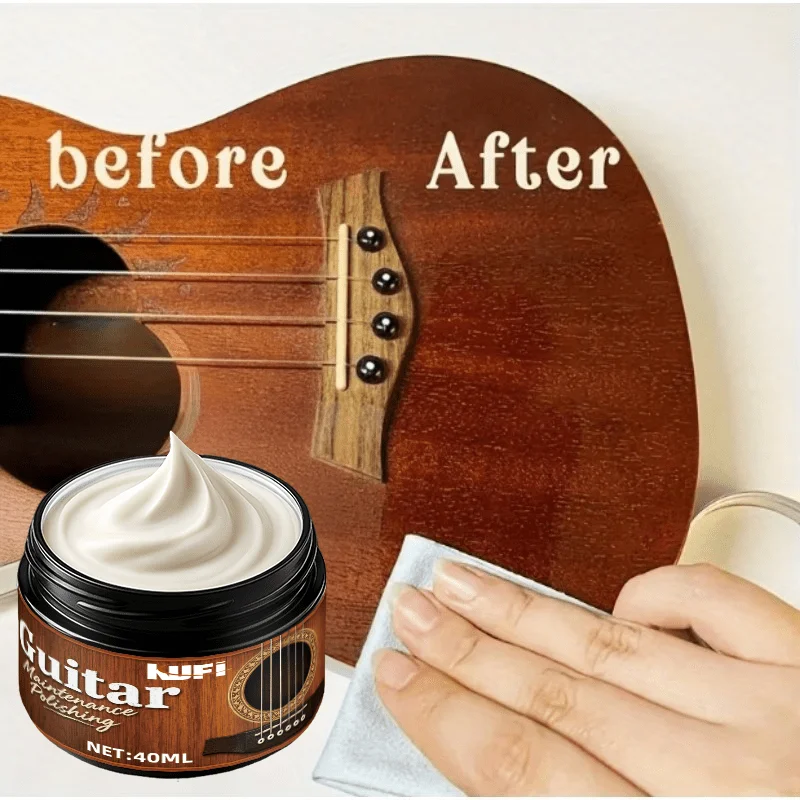 Instrument Care Polish Wax: for Guitar, Violin, Piano, Removes Scratches, Restores Shine, Anti-Crack, All Wooden Instruments