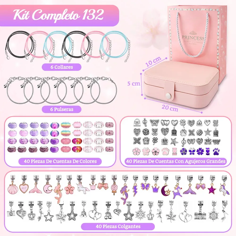 67/134-teiliges Kinder-DIY-Armband-Perlen-Set, Mädchen-Bastelset für Schmuck, Feiertagsgeschenk-Spielzeug