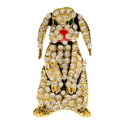 CINDY XIANG Rhinestone Rabbit Brooch Chinese Zodiac Pin Vintage Animal Jewelry New Year Ccessories 2 Colors Available