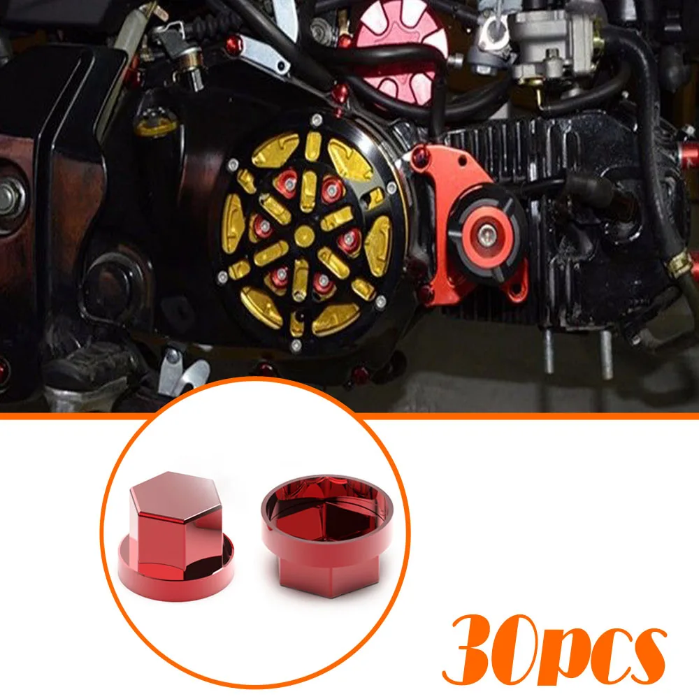 

30 шт. универсальный мотоциклетный винтовой чехол для мотоцикла, пылезащитные декоративные чехлы, аксессуары для мотоциклов для Yamaha Kawasaki Honda