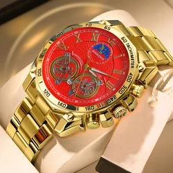 BINBOND Luxury Men Quartz Watches Fashion Concept Decorative Dial Casual Military Sports Wristwatch Waterproof Men's Clock
