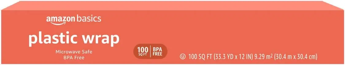 غلاف بلاستيكي بطول 300 قدم مربع، 3 عبوات من فيلم تغليف الطعام للمطبخ وتخزين المواد الغذائية