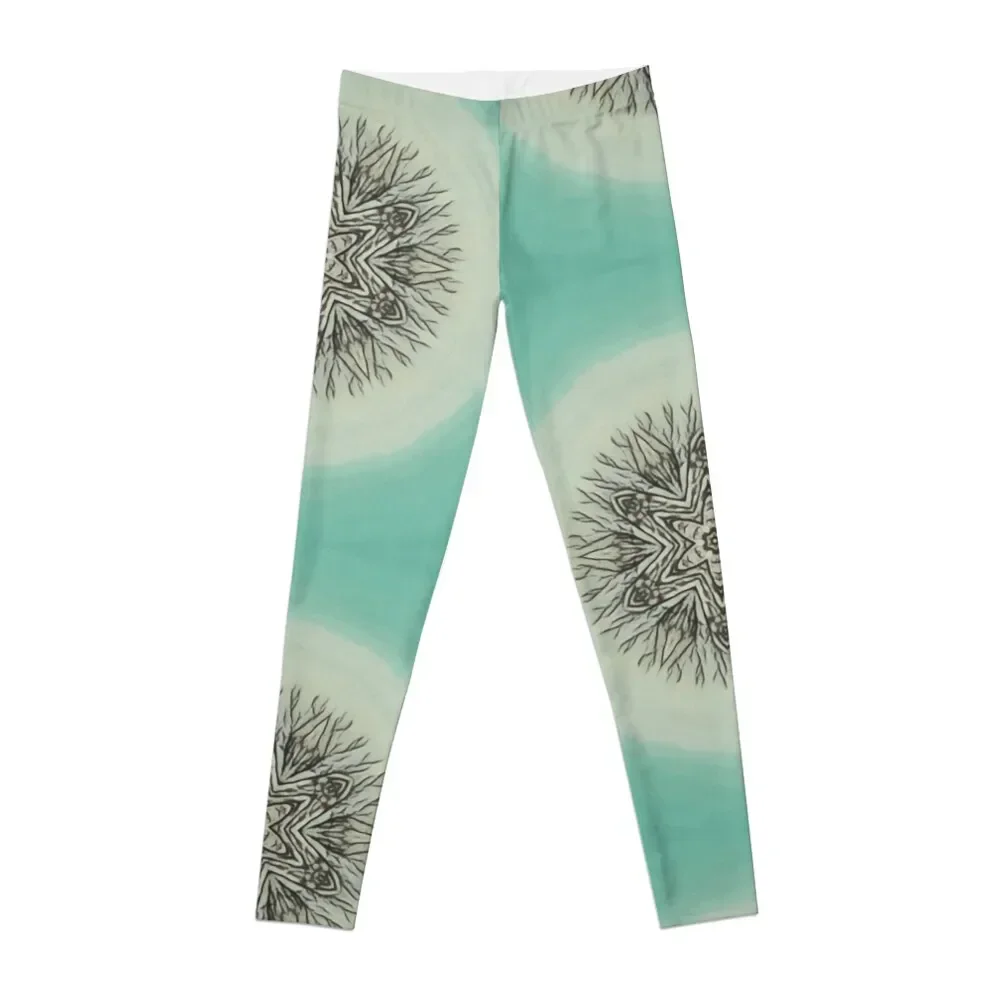 

Green Snowflake Leggings Women's sportswear Legging sport Womens Leggings
