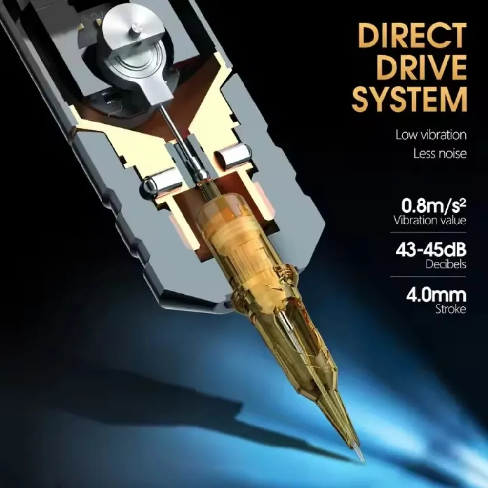 Imagem -03 - Xnet-ninja Nova sem Fio Tattoo Gun Machine Brushless Motor Curso Profissional Caneta para Artistas Body Art 4.0 mm 3.5 mm Curso