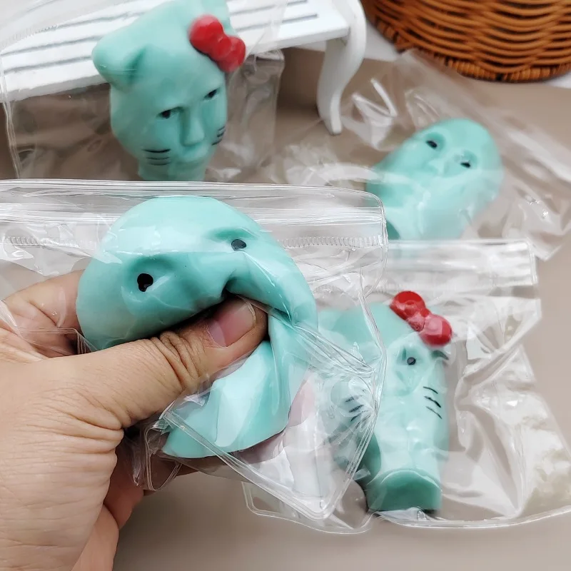 Kreatives Internet Celebrity Alien Squeeze Toy – Lustiges, von Menschen gesichtiges Puppenspielzeug, Cartoon-Stressabbau-Spielzeug, Figet-Spielzeug-Set, Geschenk für Kinder