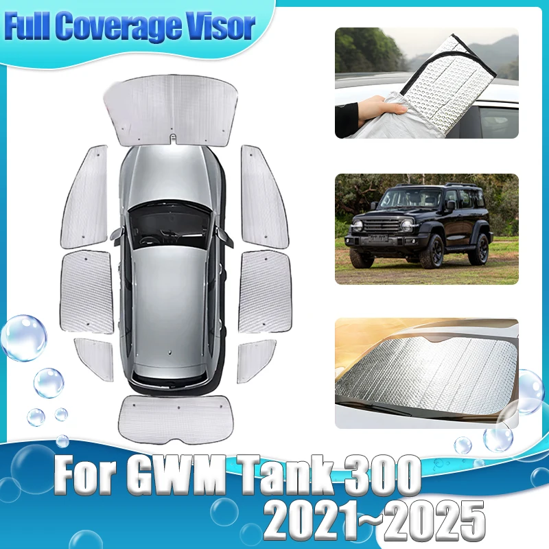 

For GWM Tank 300 2021 2022 2023 2024 2025 Sunshading Full Sun Visors Window Blind Shade Thermal Insulation Anti-UV Accessories