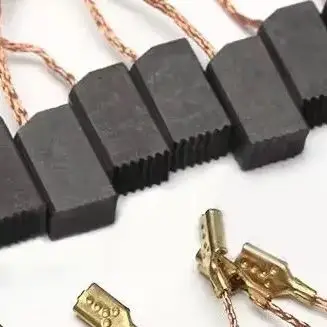 Conjunto de escovas de carbono para motor, 20 peças, 6mm * 8mm * 14mm, adequado para furadeira elétrica, rebarbadora, acessórios para ferramentas elét