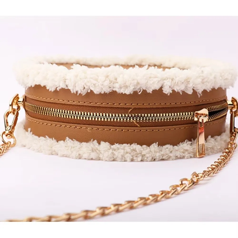 3Pcs PU Leather Bag Making Accessories Bucket Shape Knitting Style DIY Knitting Bag Handmade Design Bucket Bag Bottom Bag Making