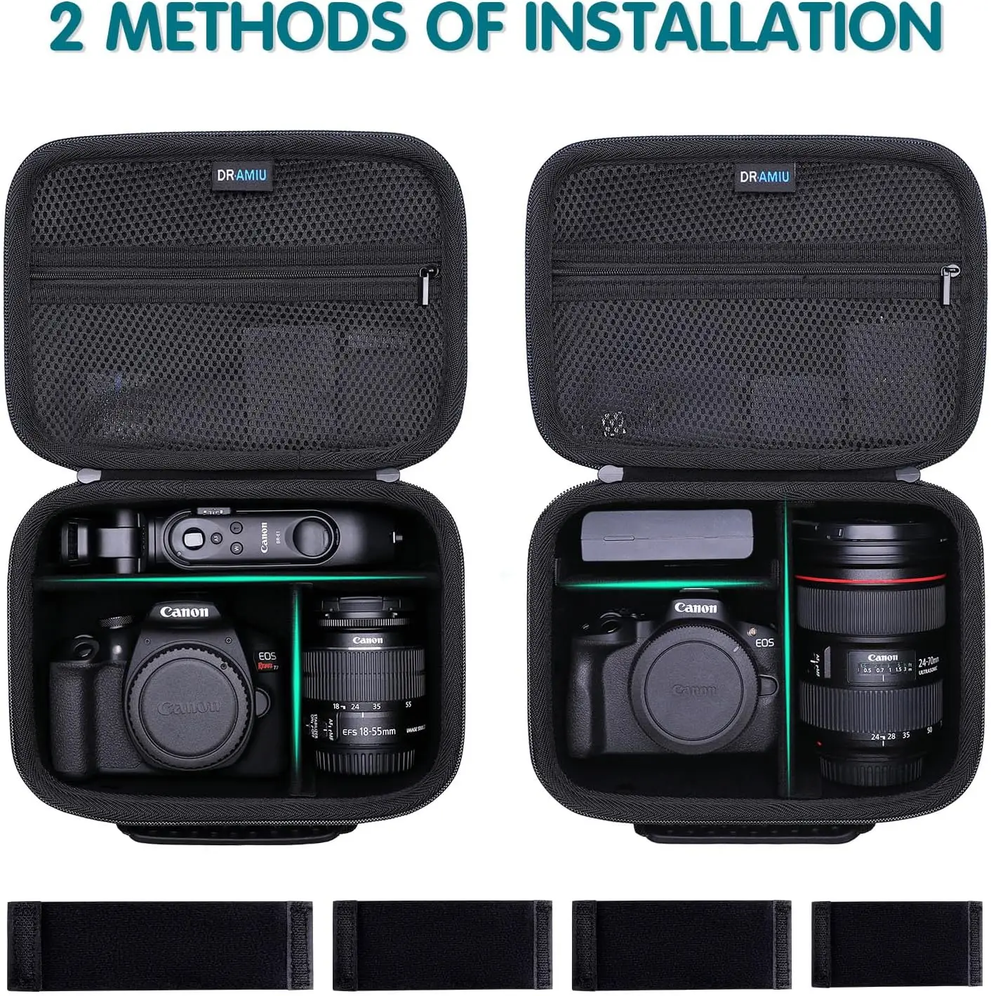 Estuche rígido para cámaras Canon EOS Rebel T7/R50/R6 Mark II/R100/R8/RP/R50V/R5 Mark II/SL3/5D Mark IV/R10/R7/R5/90D/T6/T100, lentes, T