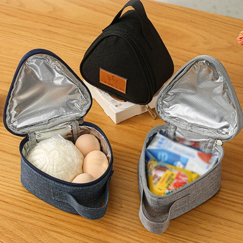 Triangular Insulation Bag Aluminum Foil Convenient Box Tote Food Bags Student Rice Ball Bag Lunch Box Outdoor Portable Lunch Bag