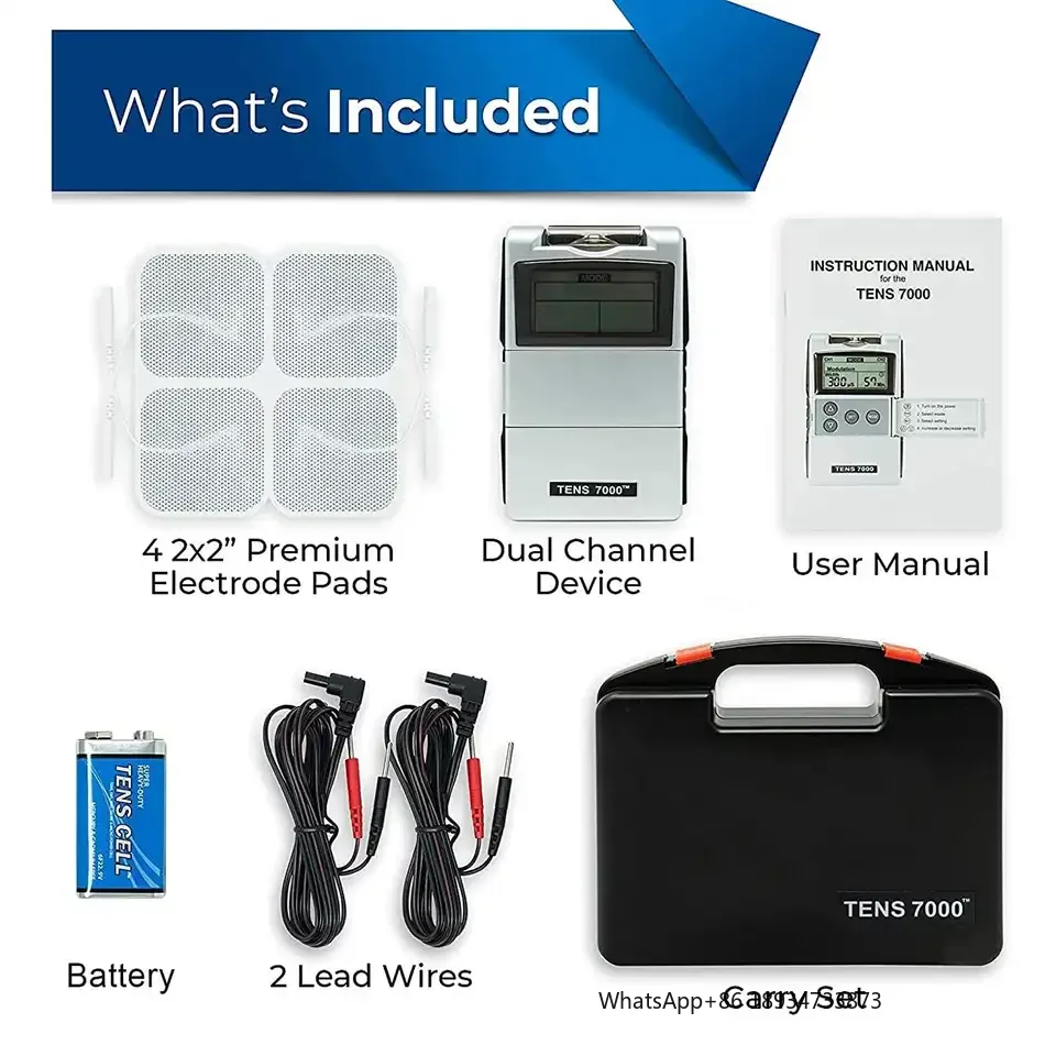 Tens Unit 7000 digital tens ems muscle stimulator physical therapy equipments machine for back pain relief