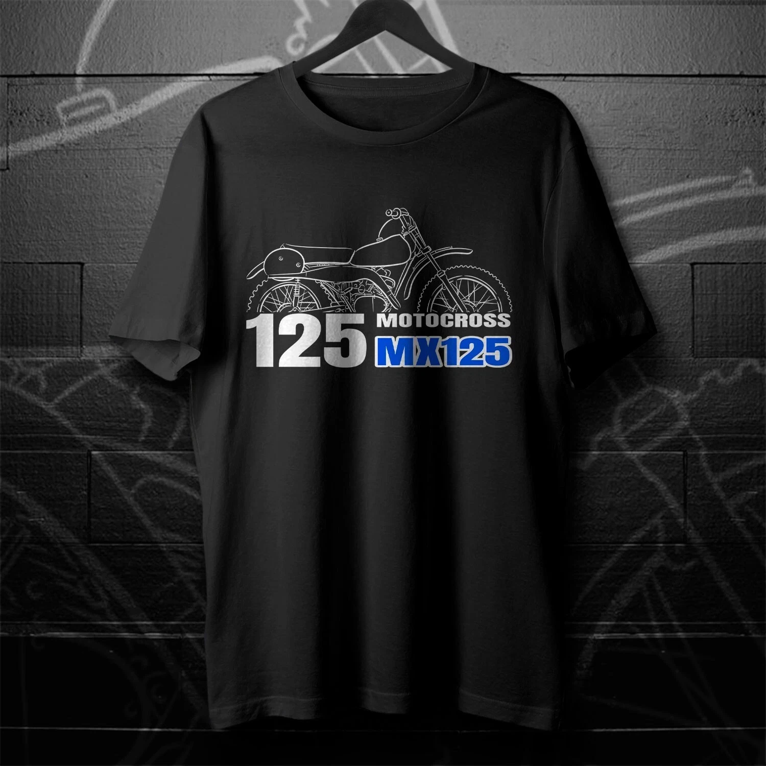 

2025 New Cotton Round Neck Short-sleeved High Street Men's and Women's MX125/MX175 Motorcycle Riding Enthusiasts T-shirt Top