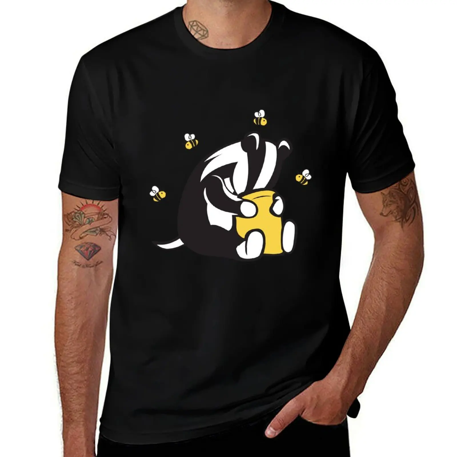 Badgers Like Honey Too T-Shirt Basic Lightweight Short Sleeve Tee T-Shirt