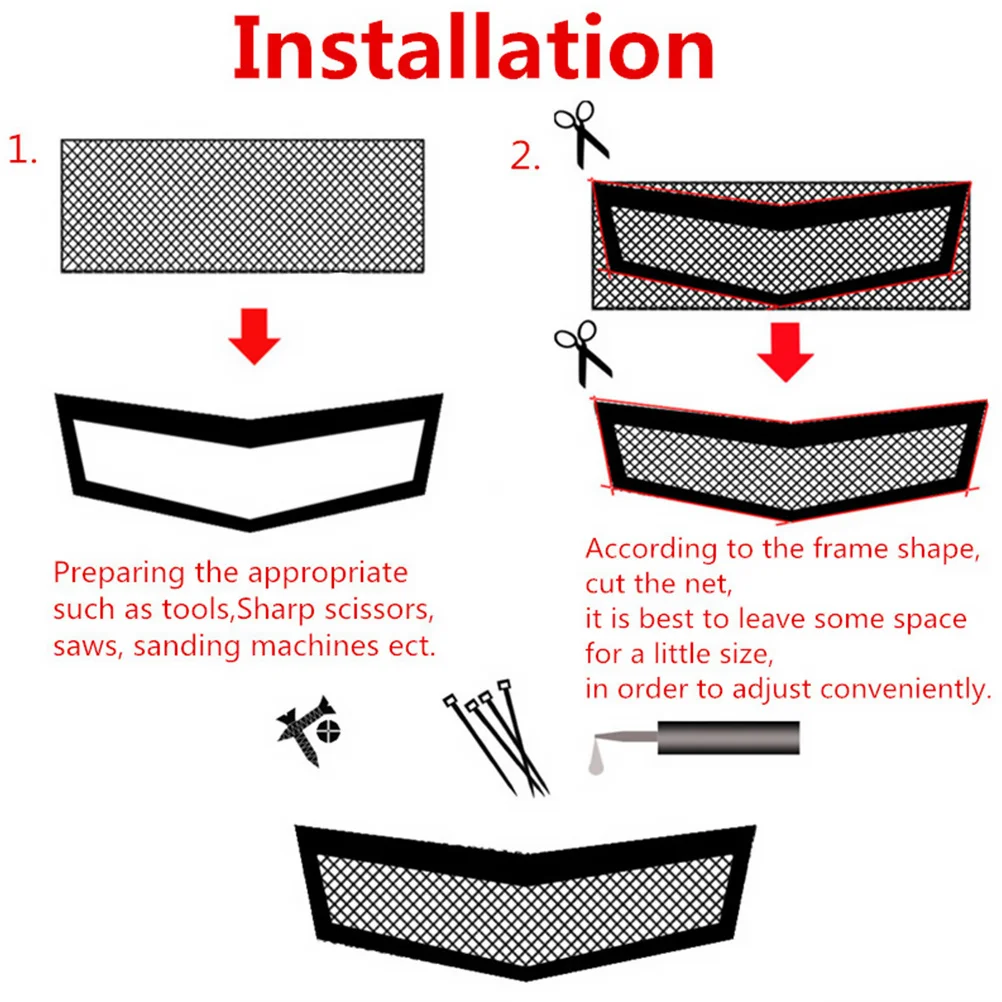 

Aluminum Alloy Car Grill Black Auto Grille Mesh Sheet For Radiator Protection Durable Body Bumper Grill Mesh Engine Parts