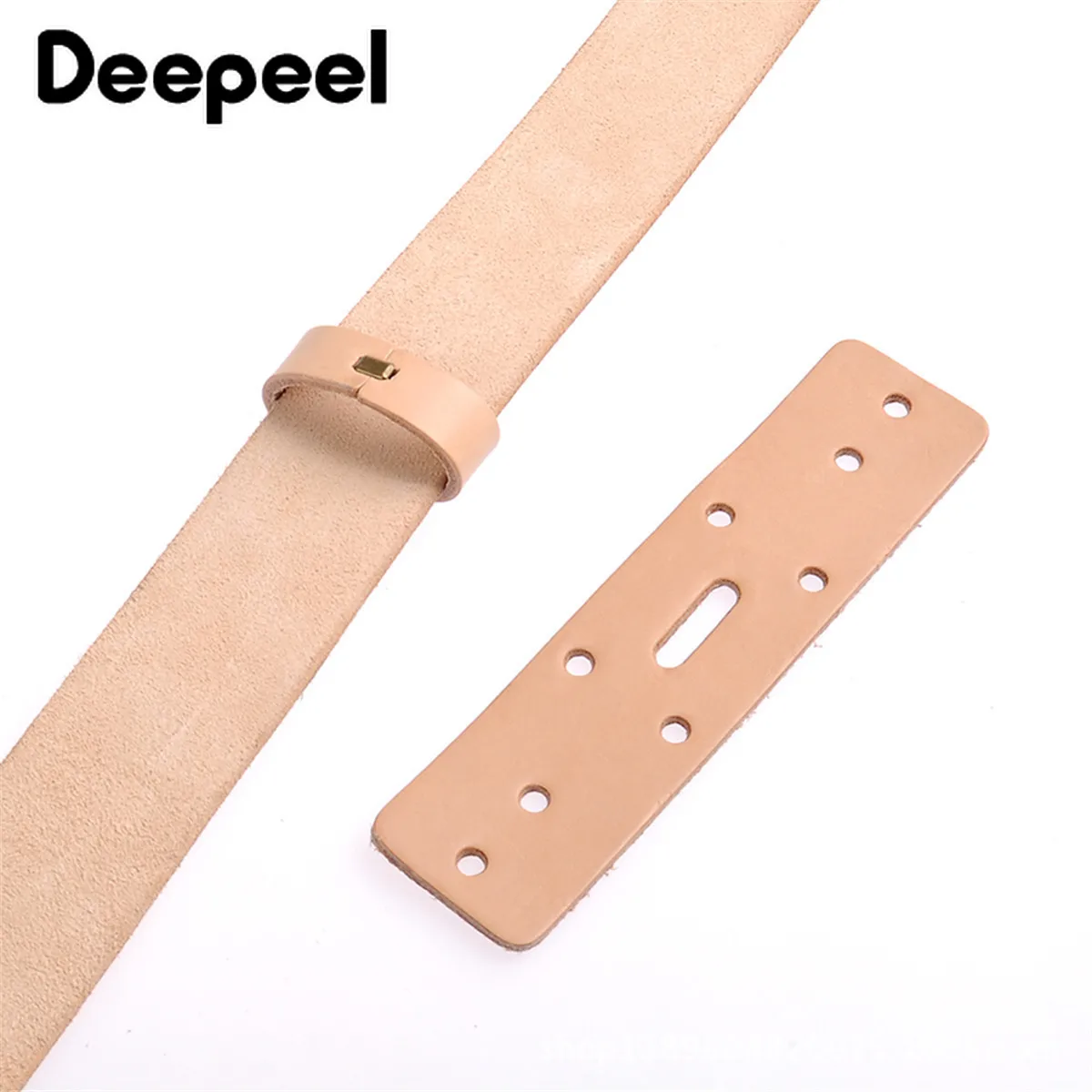 5Sets Deepeel 29-39mm Men Leathers Belt Head Connector for Pin Buckle Belts Leather Loop Headless Cowhide Waistband Accessories