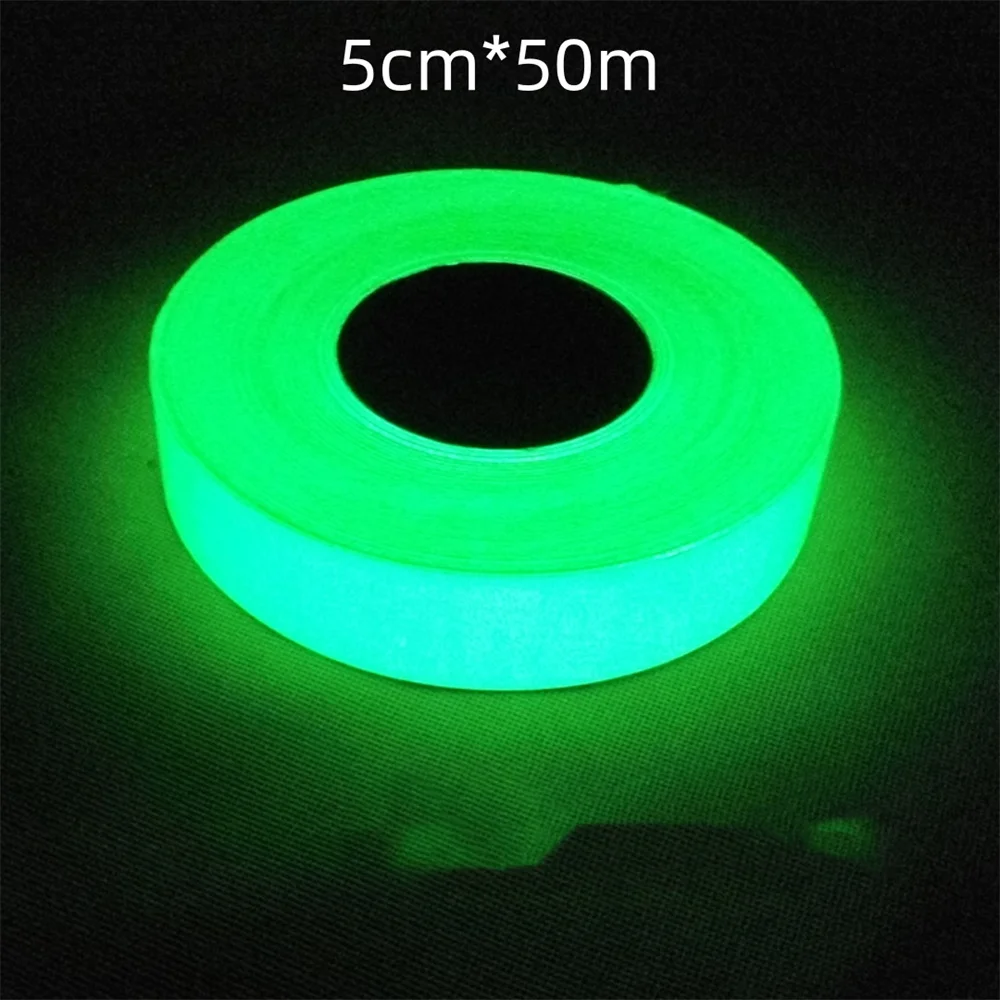 5m Self-Adhesive Led Tape Night Vision Glow Stickers Diy Home Decoration Warning Fluorescent Safety Tapes For Party 5cm