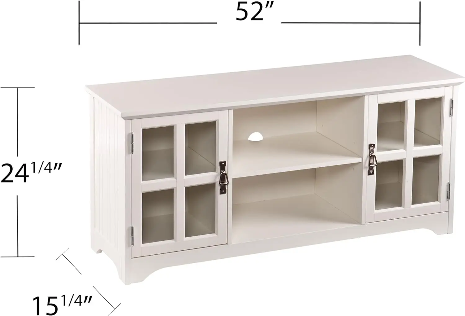 

Furniture Remington TV Storage Media Stand, White