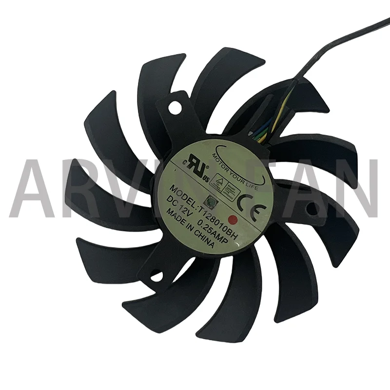 T128010BH VGA Graphics Card Fan For DUAL GTX1050 R7 360 GTX750 GTX750TI GTX650Ti R9 270X/270 Cooling