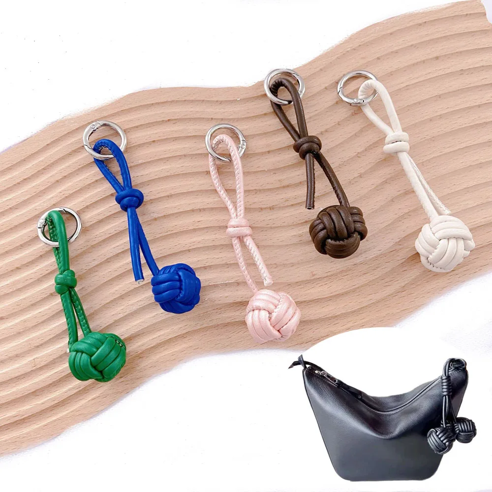 

10 шт., плетеный шар из искусственной кожи, сумка с бахромой, подвесное украшение, красочный брелок, орнамент, подвеска с кисточкой для сумки, детали «сделай сам»