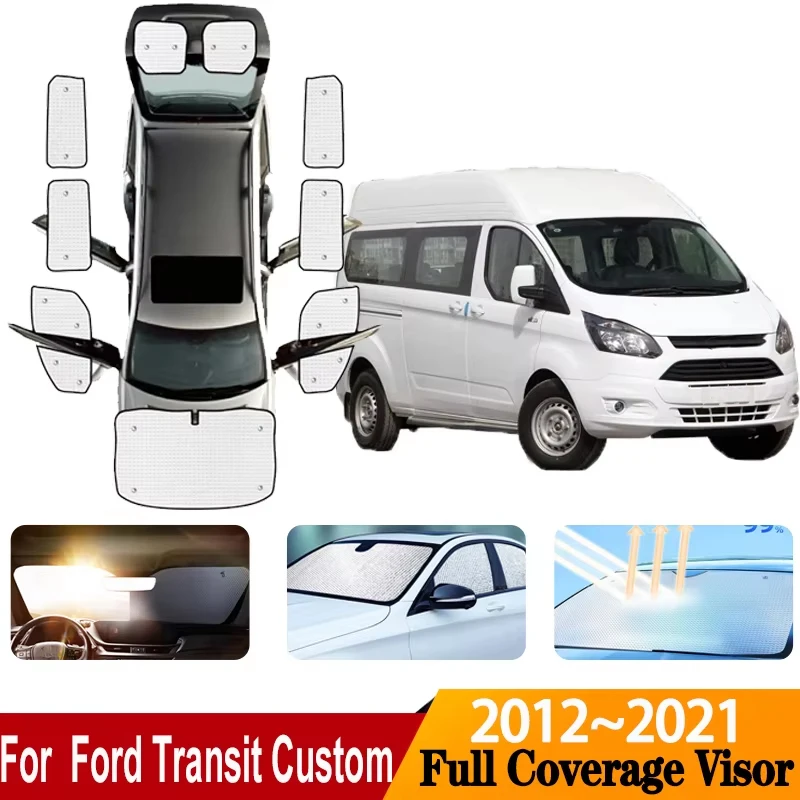 

Car Sun Visors For Ford Transit Custom 2014 Body Kit MK1 2012-2022 Sunscreen Window Sunshade Cover Anti-UV Cover Car Accessories
