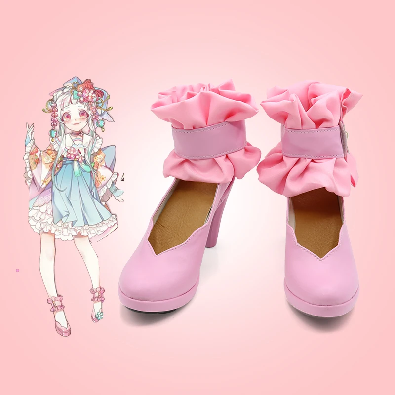 

Toilet-Bound Hanako-kun Yashiro Nene Cosplay Shoes Boots Anime kimono Halloween Carnival Pink PU Leather Shoes Custom Made