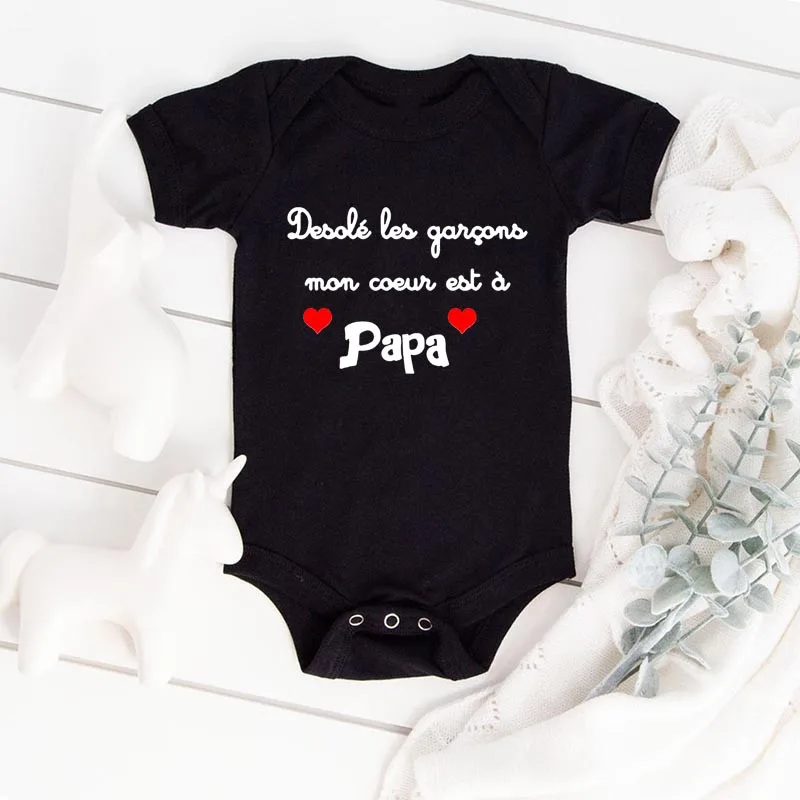 Sorry Girls Boys My Heart Is Mom or Dad Newborn Baby Bodysuits Clothes Funny Cute Toddler Infant Jumpsuits Bodysuit Outfits