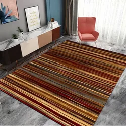 Rug for Living Room Large Area Brown Striped Home Decoration Bedroom Plush Carpet Modern Coffee Table Soft Floor Mat Tapis 러그