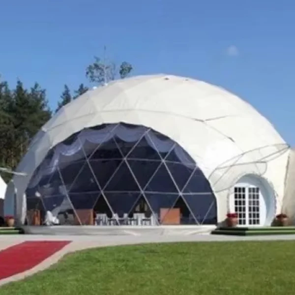 Customizable Hotel Glamping Dome Igloo Tent Modern Outdoor PVC Waterproof Flame Retardant Aluminum Custom Color SIZE for Hotels