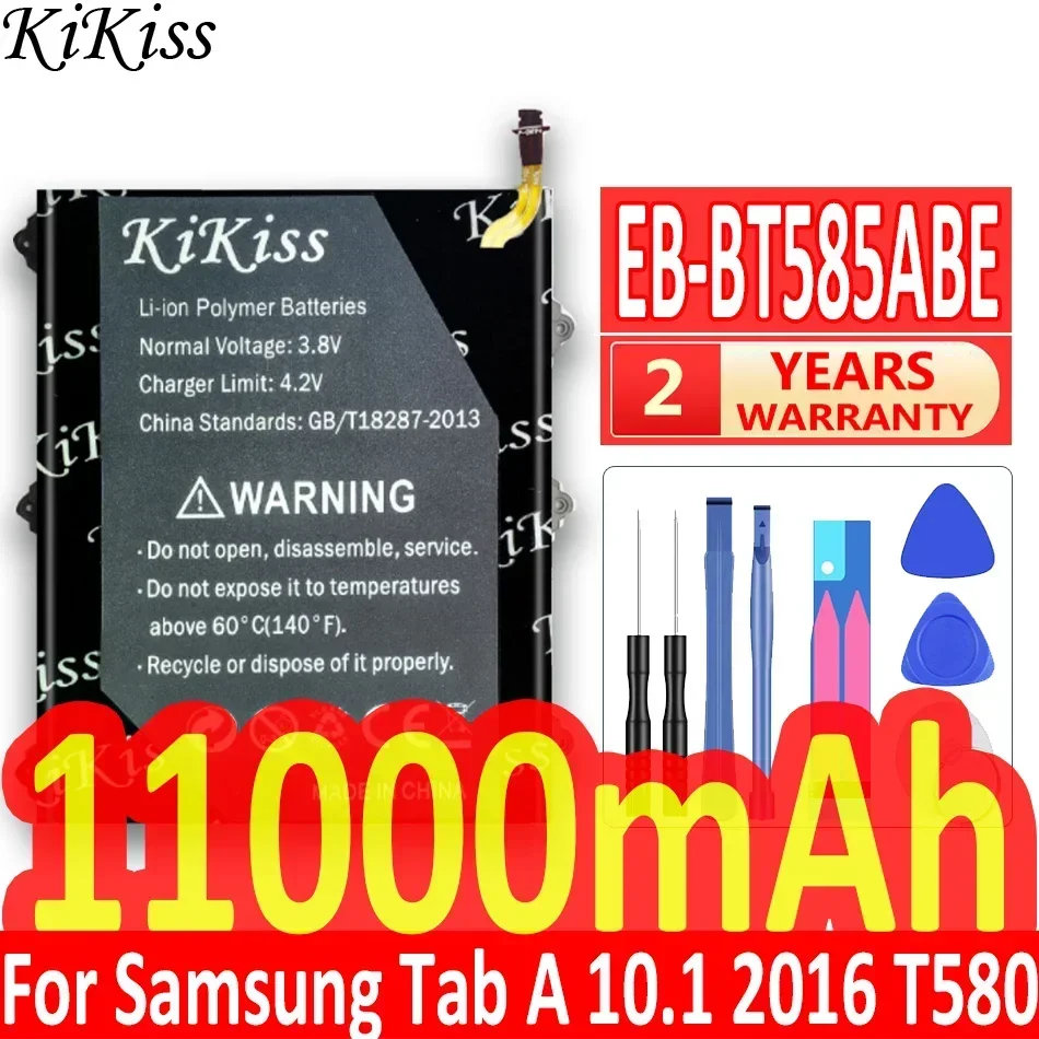 

Аккумулятор KiKiss EB-BT585ABE 11000 мАч для Samsung Galaxy Tab A 10,1 2016 T580 SM-T585C T585 T580N Инструменты