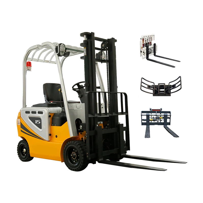China Factory Lithium Battery Small Mini Forklift 1.5 Ton 2 Ton 3 Ton Electric Forklift with Competitive Price