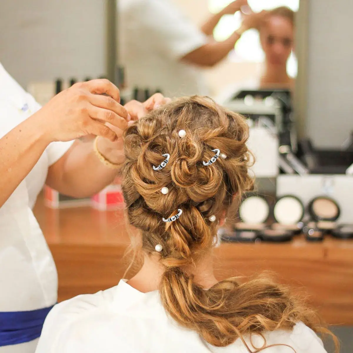 20Pcs Braid Hair Pin Creative DIY Fashion Hair Accessories for Wedding Bridal Party Prom Photo Jewelry for Women Small