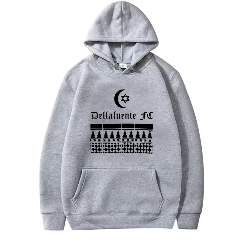 Dellafuente fashion Classic graphics hoodie 2025 men women cool top vintage Long sleeve streetwear print oversized hoodie unisex