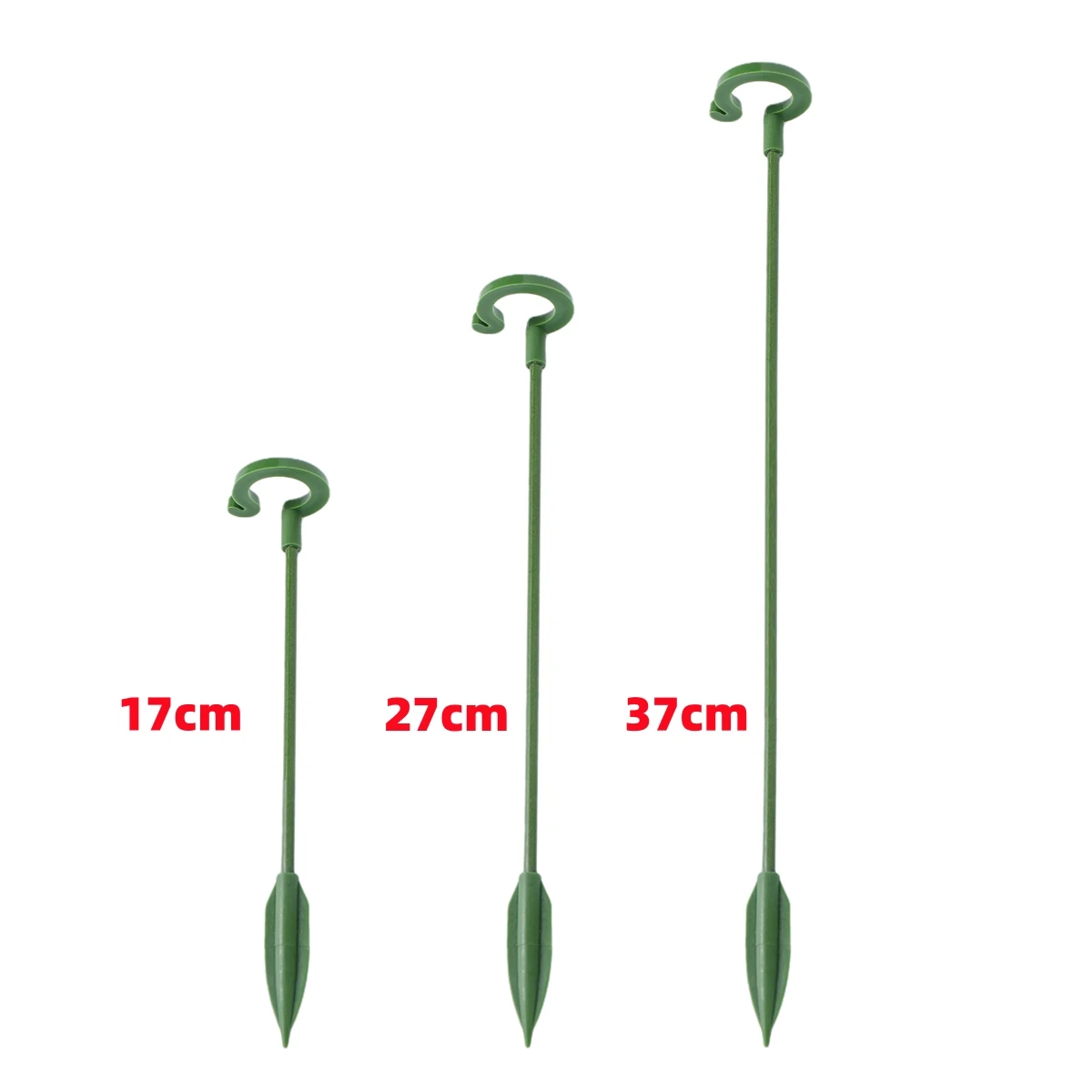 17/27/37cm Garden Potted Plants Stem Support Holder Greenhouse Vegetable Butterfly Orchid Flower Climbing Fixed Supporter 10Pcs