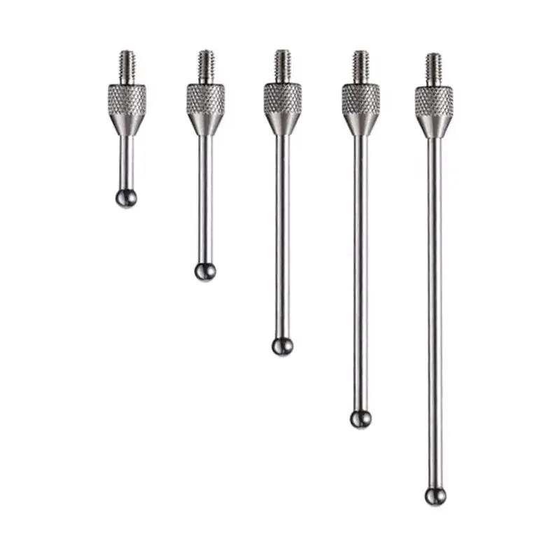T70C 5Pcs CNC Probe Measuring Head with M2.5 2mm Stylus Ball Porcelain Shaft 10-50Mm Touch Probe Tools for Precision Measurement