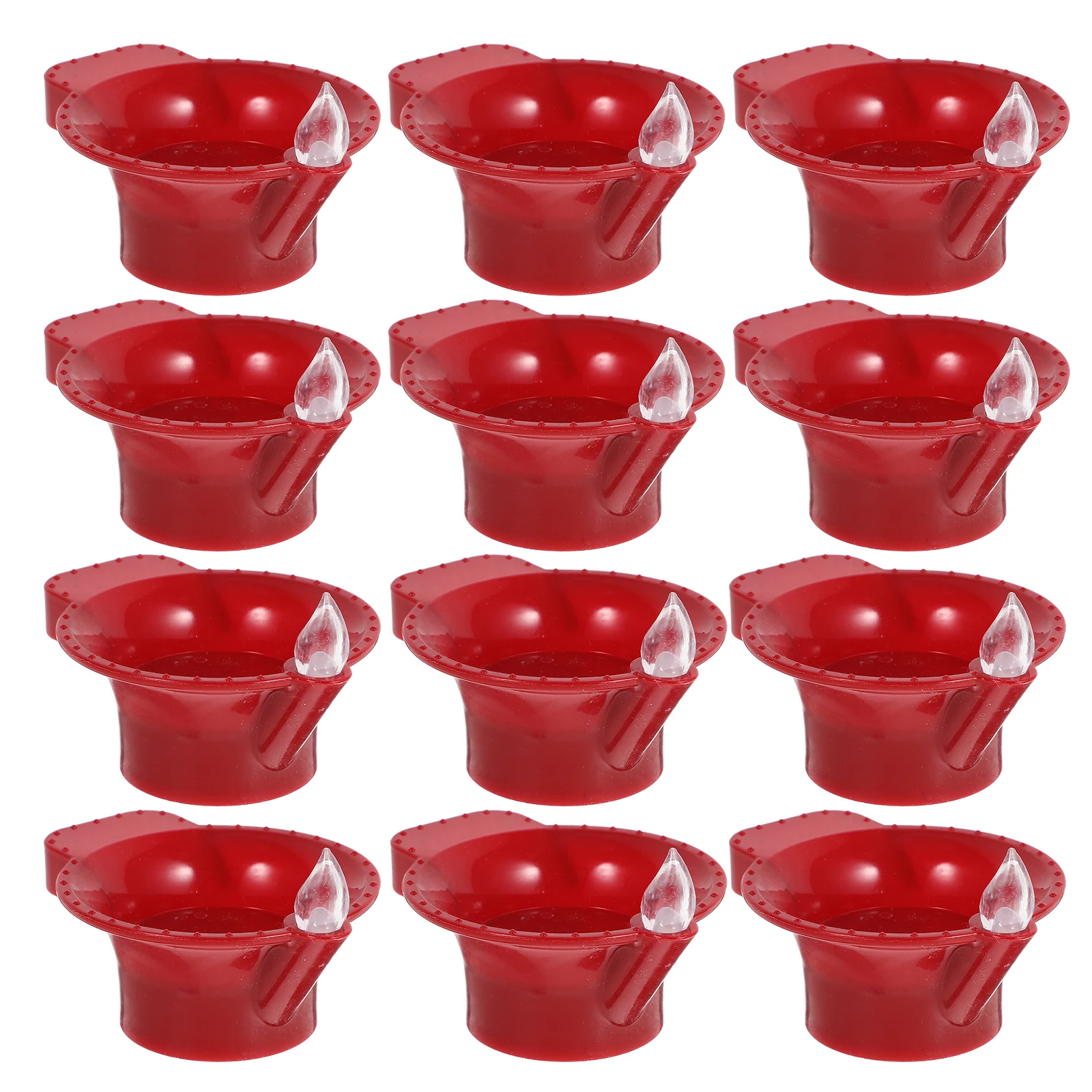 

12 Pcs Red Switch Waterproof LED Light Decorative Operated Electric C les Romantic Atmosphere Small LED C les