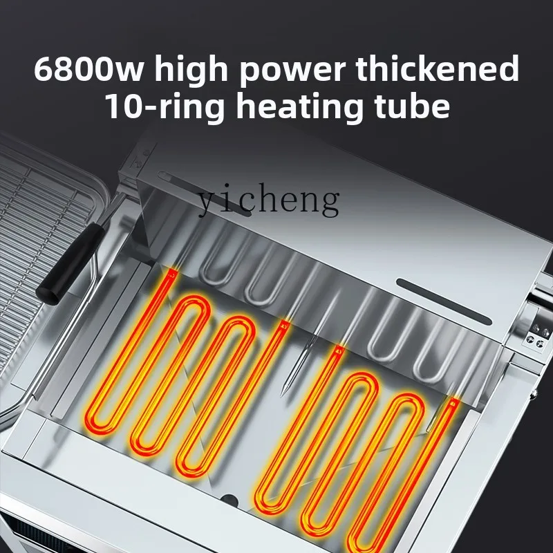 مقلاة كهربائية عمودية TQH مقلاة تجارية سعة كبيرة درجة حرارة ثابتة متجر برجر الدجاج المقلي اسطوانة واحدة