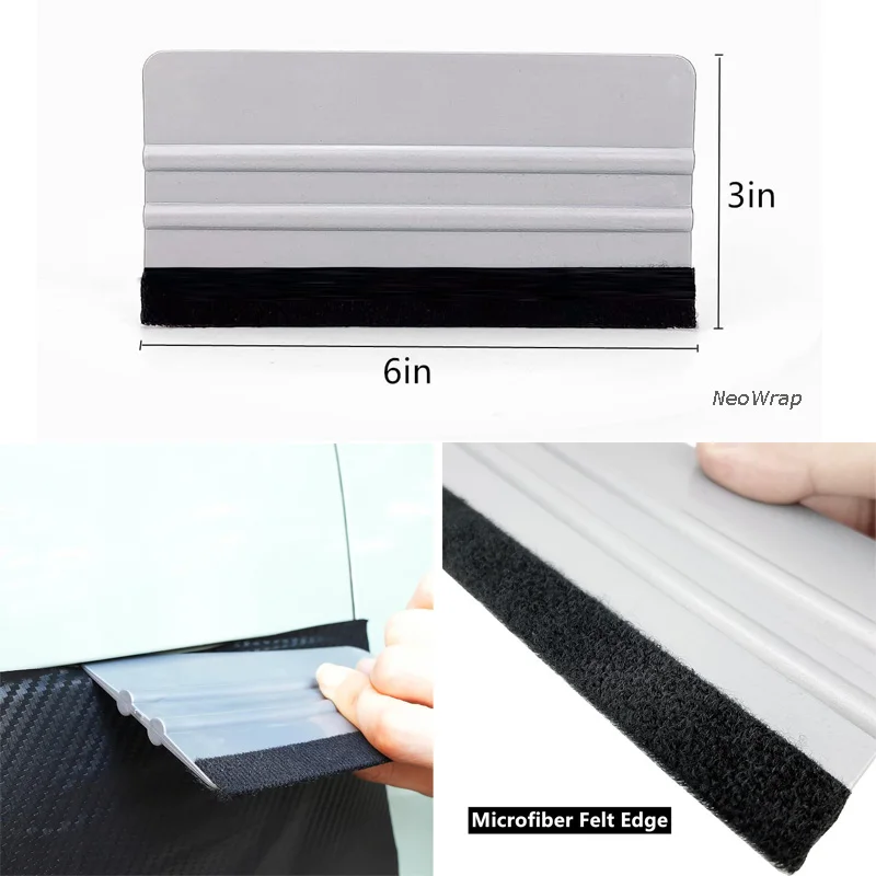 8IN/6IN/5IN/4IN Window Tint Squeegee Felt Edge Wrap Squeegee Wallpaper Tool Decal Applicator Film Bubble Removal Vinyl Scraper