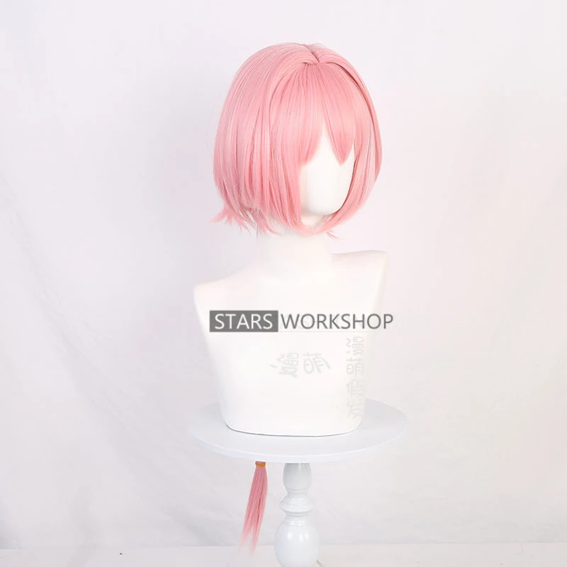 Anime Fate/Apocrypha Astolfo Cosplay Wig White Pink 100cm Rose Net Heat Resistant Synthetic Hair Halloween Carnival Party Props